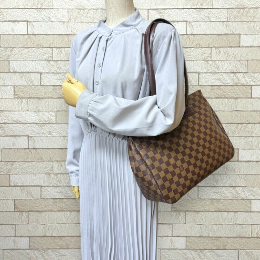 LOUIS VUITTON Brown Damier Canvas Tote Bag - Picture 2 of 11